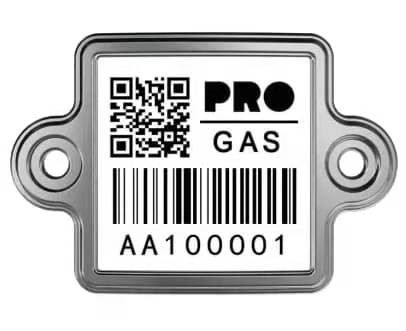 800 độ điện trở xi lanh LPG bằng kim loại Thẻ mã vạch chống cháy